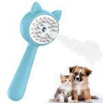 Brosse à Vapeur pour Chat, Brosses pour Chiens, 3 en 1 brosse à vapeur pour chats nettoyeur, brosse de soin massage en silicone, Brosse de Nettoyage des Poils de Chats et de Chiens Peigne (Blue)