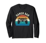 Gamer Dad Gift for Father who Games Video Game Player Long Sleeve T-Shirt