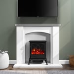 https://furniture123.co.uk/Images/AGL033_3_Supersize.png?versionid=13 White Freestanding Electric Fireplace Suite with Black Stove - Amberglo