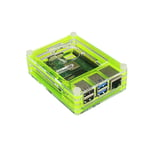 Ansemen Replacement Acrylic Shell Protector Housing Cover Anti Fall Case for Raspberry Pi 4B (Green)