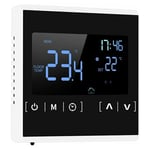 Thermostat pour Chauffage électrique au Sol, température programmable et Affichage lcd avec Double température et Double contrôle, câble de capteur