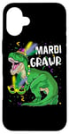 Coque pour iPhone 16 Plus Mardi Grawr Costume de dinosaure T-Rex