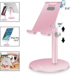 Support Universel R?glable En Aluminium Pour Tablette/T?l?phone, Ipad 2018 Pro 10,5/9,7/12,9, Air Mini 2 3 4, Samsung Tab, Autres Smartphones Et Tablettes (4 ? 12,9"") \U2013 Or Rose