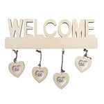 Vacchetti Porte-photo mural Welcome avec cœurs multicolores 4P, taille moyenne