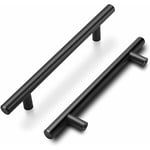 Lot de 15 Poignee de meuble Cuisine 160mm Poignee Porte Cuisine NoirePoignée Meuble Noir Poignée Cuisine Entraxe 160mm avec Finition Mate en Acier