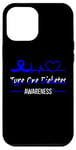 Coque pour iPhone 14 Plus Type One Diabetes Diabetic T1D Ruban bleu Love Heartbeat