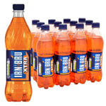 IRN-BRU XTRA, 12 Pack Zero No Sugar & Low Calorie Fizzy Drinks Multipack Bottles - 12 x 500ml Bottles