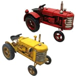 Tracteur 2 unités Vintage métal multicolore jouet voiture ferme cadeau enfants