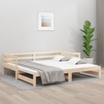 Lit de jour et lit gigogne sans matelas 80x200 cm bois massif