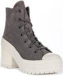 Converse A12327C Chuck Luxe Heel Platform Womens Trainer Grey White UK 3.5 - 8