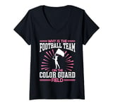 Womens Why Is The Football Team On The Color Guard Field V-Neck T-Shirt