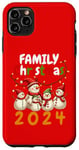 iPhone 11 Pro Max Family Christmas 2024 Snowmen Cute Festive Holiday Memories Case