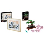 LEGO 31208 Art Hokusai – La Grande Vague, Set de Décoration Murale Japonaise, Tableau Océan & 10281 Icons Bonsaï: Projet de Bricolage Créatif pour Adultes, Collection Botanique