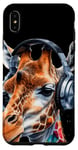 Coque pour iPhone XS Max Girafe Écouteurs Coloré Drôle Animaux Motif Imprimé