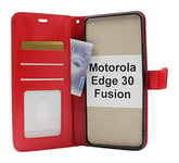 Crazy Horse Wallet Motorola Edge 30 Fusion 5G (Röd)