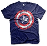 T-Shirt Marvel Comics - Captain America Délavé Shield Pull Homme Hybris