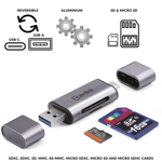 USB-C USB-A Memory Card Reader SDXC SDHC SD MMC for Samsung