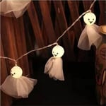 1,5 m 10 Led Halloween Kurpitsa Ghost Luurankot Bat Spider Led Light String Festivaalibaari Kotijuhlasisustus Halloween-koriste