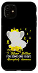 Coque pour iPhone 11 Sensibilisation à la microcéphalie I Wear Yellow Ribbon Elephant