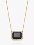 Astley Clarke Black Onyx Pendant Necklace, Gold/Black