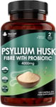 Fibre Supplement 4000mg Psyllium Husk With Probiotic 120 count (Pack of 1)