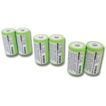 Vhbw - 6x Batterie compatible avec PerfectPro UKW-Radio Fatbox radio talkie-walkie (3000mAh, 1,2V, NiMH)