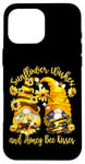 Coque pour iPhone 16 Pro Max Sunflower Wishes And Honey Bee Kisses With Cute Summer Gnome