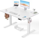 Bureau Assis Debout avec Moteur Brushless avancé-120 x 80 cm-100 kg de capacité de Charge Bureau Assis Debout Electrique, Fonction silencieuse, Cadre métallique Robuste