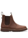 Clarks Solsbury Easy Chelsea Boots, Brown, Size 8, Men