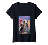 Marvel Women Storm Shuri Gamora Valkyrie Jane Foster Elektra T-Shirt avec Col en V