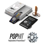 iPhone 12 / 12 Pro PanzerGlass PopHit Bundle - Skjermbeskytter, PopSocket Swarovski & Skjermrens