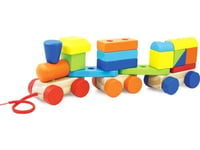 Item Wooden Train With Blocks Ac7621 Item