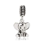 shangwang Crystal Animal Owl Lucky Cat And Dog Charm Suitable For Pandora Bracelet Necklace Diy Beads Women Fashion Silver-Plated Jewelry Z251