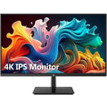 Z-Edge 28 Inch 4K Monitor UHD IPS 60Hz 4ms, 3840x2160 LED Monitor, HDR, 300cd/m², Flicker-Free, HDMI & DisplayPort, VESA Mountable, Black