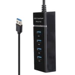 1–4 USB 3.0 -keskitin uros-naaras USB-jatkokaapelin jakaja kannettavalle tietokoneelle