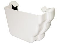 Floplast REN1WH 110mm Niagara Ogee Gutter - Left Hand External Stopend - White