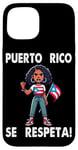 Coque pour iPhone 15 Puerto Rico Se Respeta Drapeau de protestation afro Boricua