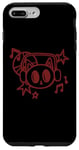 Coque pour iPhone 7 Plus/8 Plus Y2K 90s Cat porte un casque d'écoute et entend de la musique