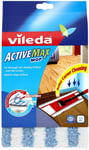 Vileda Activemax Replacement Microfibre Pads Mop Head Refill Blue/White - 0219