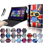 For Various Dell Venue 8 / 10 Tab Leather Stand Cover Case + Bluetooth Keyboard