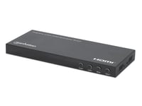 Manhattan 208406, Hdmi, Micro Usb Type-B, Metall, Sort, 480I, 480P, 576I, 576P, 720P, 1080I, 1080P, 1600P, 2160P, 10,2 Gbit/S