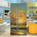 Two-door Fridge Stickers Self Adhesive Kitchen Wallpaper DIY Refrigerator Cover