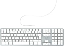 USB Clavier français AZERTY filaire pour Mac - blanc et argenté