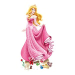 STAR CUTOUTS SP009 Aurora Sleeping Beauty Cardboard Cutout Party Decorations With Six Mini Party Supplies Princess Disney Theme, Medium,Pink