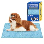 furrybaby Dog Cooling Mat, Pet Bed Dog Mat Self-Cooling Pad Cool Gel Bed Large Dog Cooling Pads Mats, No Need to Refrigerate or Freeze, Apply Indoors Outdoors Car(Square Droplets 50x65cm)