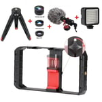 Ulanzi-U Rig Pro Smartphone Video Rig Hand Grip,Filmmaking Case,Phone Video Stabilizer,Déterminer le support de trépied pour iPhone,Android - Type Set 4