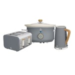 Swan Nordic Triple Pack - 1.7L Kettle & 4 Slice Toaster & 3.5L Slow Cooker Grey