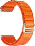 Alpine Loop Compatible Avec Samsung Galaxy Watch 46mm/Watch 3 45mm/Gear S3 Frontier Bracelet Pour Huawei Watch Gt5/Gt4/Gt3/Gt2/Gt 2e 46mm Homme Femme Nylon Band Tissées Bande 22mm,Orange