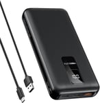 Batterie Externe 30 000 Mah, Power Bank Pd De Grande Capacité À Charge Rapide De 20w, 4 Sorties, Chargeur Portable De Grande Capacité, Large Compatibilité[Pow11493]