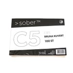 Kuvert C5 brun | toppöppning | Mayer | fukthäftade | 100st